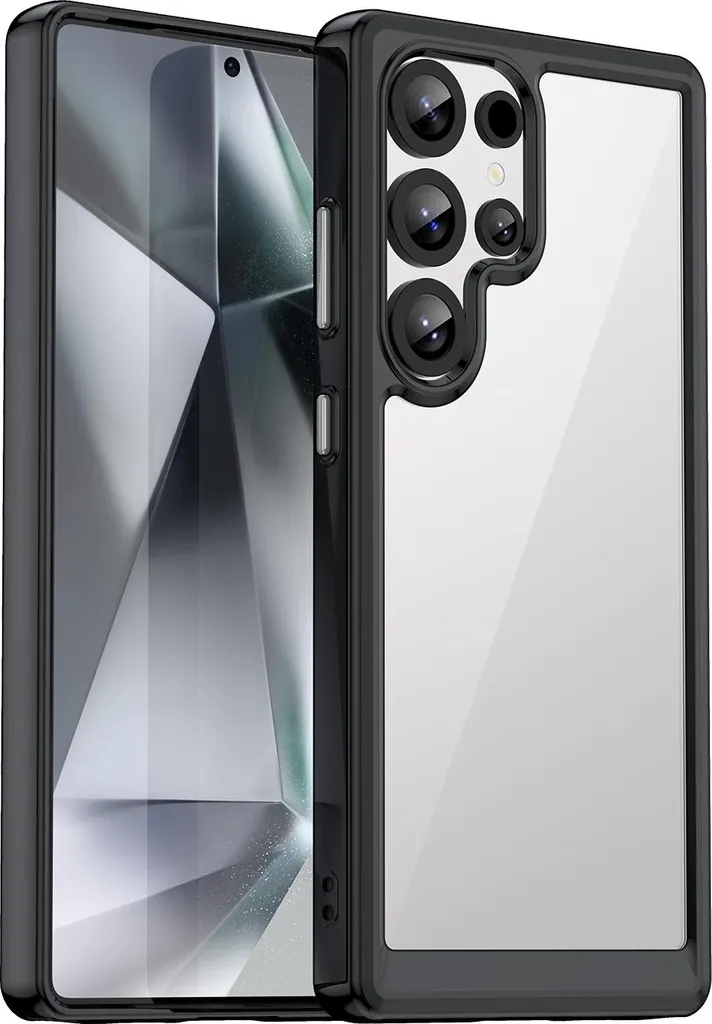 Custodia Samsung S25 Ultra Nero - Cover Phonesta Acrylic Hybrid Anti-Urto