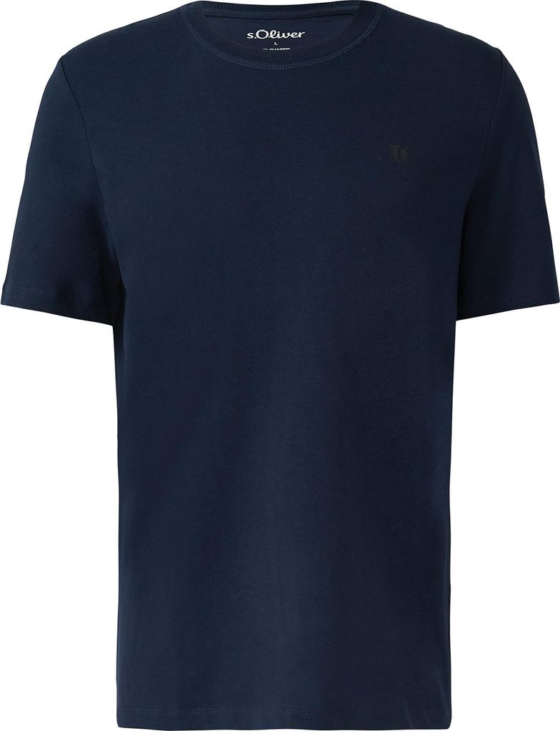 s.Oliver Übergrößen T-Shirt navy Rundhals