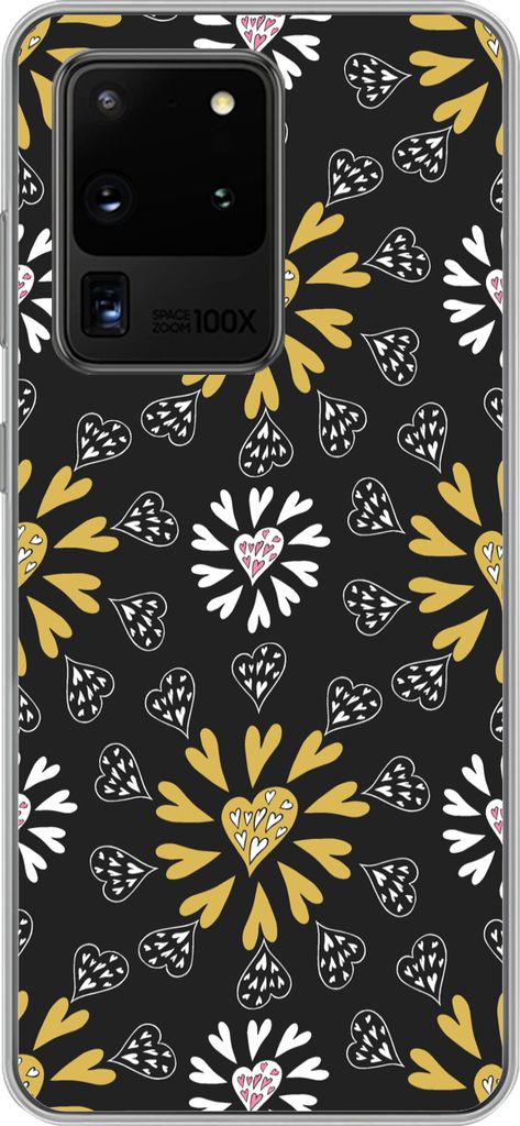 MuchoWow Handyhülle Schutzhülle Hülle für Telefoonhoesje Samsung Galaxy S20 Ultra Mädchen - Herz - Schnittmuster - Mädchen - Kinder - Kinde...
