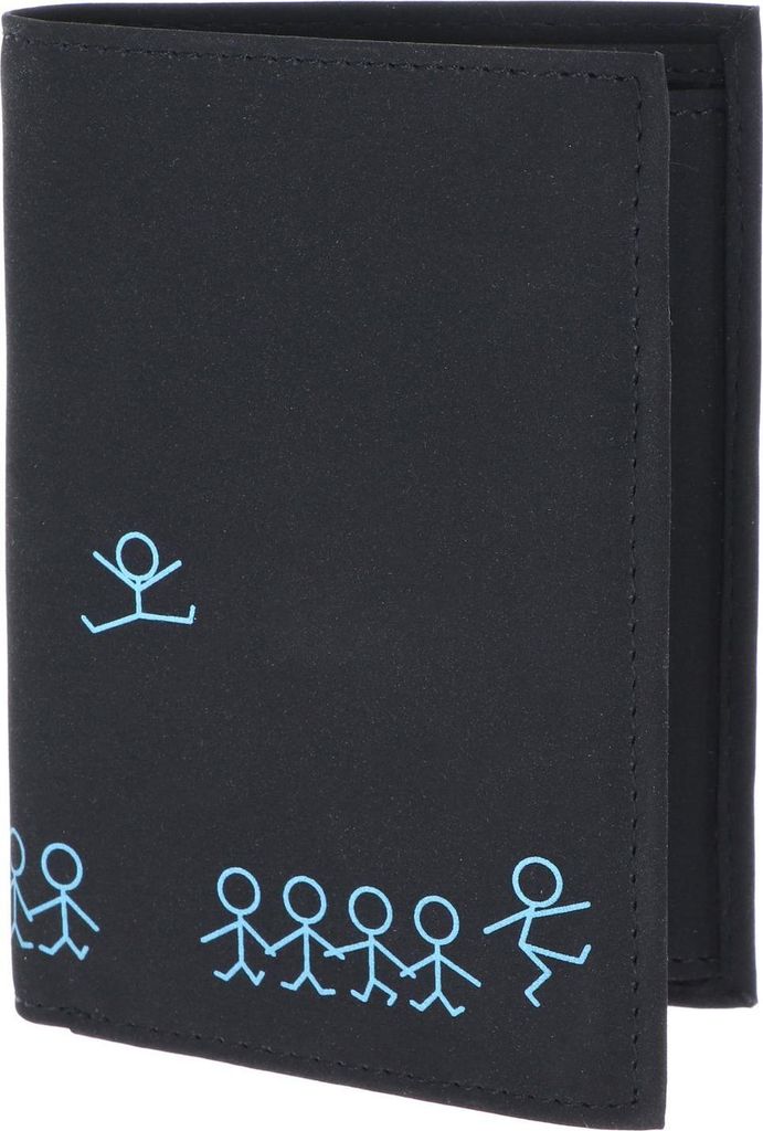 oxmox Geldbörse New Cryptan RFID Protect Kombibörse Jumping Jack 2.0 Print Cyan Black schwarz