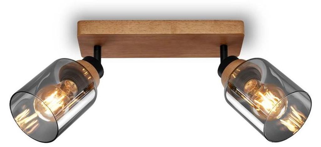 Lámpara de techo Briloner Royk, 2 bombillas E27, 2 luces, Imagen del producto 