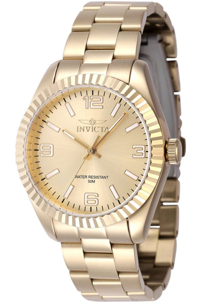 Invicta Specialty 47475 Damen uhr - Wasserdicht - Analog - Quarzuhrwerk - Edelstahl mit goldenen zifferblat - 36mm