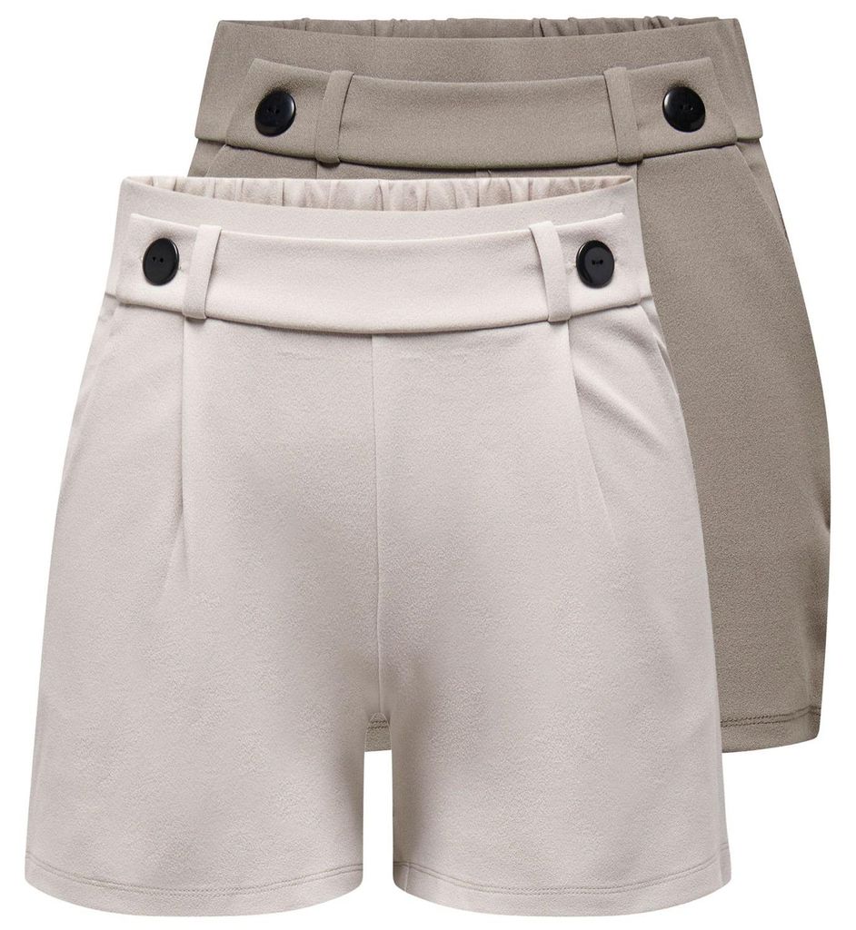 JDY Damen JDYGEGGO LIFE SHORTS kurze Hose mit Seitentaschen | 2er Pack
