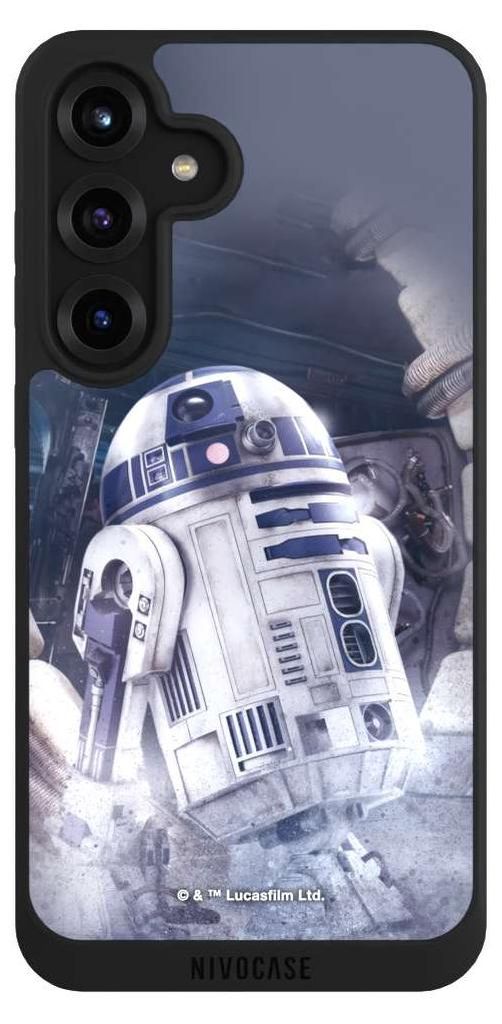 NIVOCASE Handyhülle für Samsung Galaxy S25+ Hülle NIVOpure Case Schwarz Fanartikel Roboter Star Wars