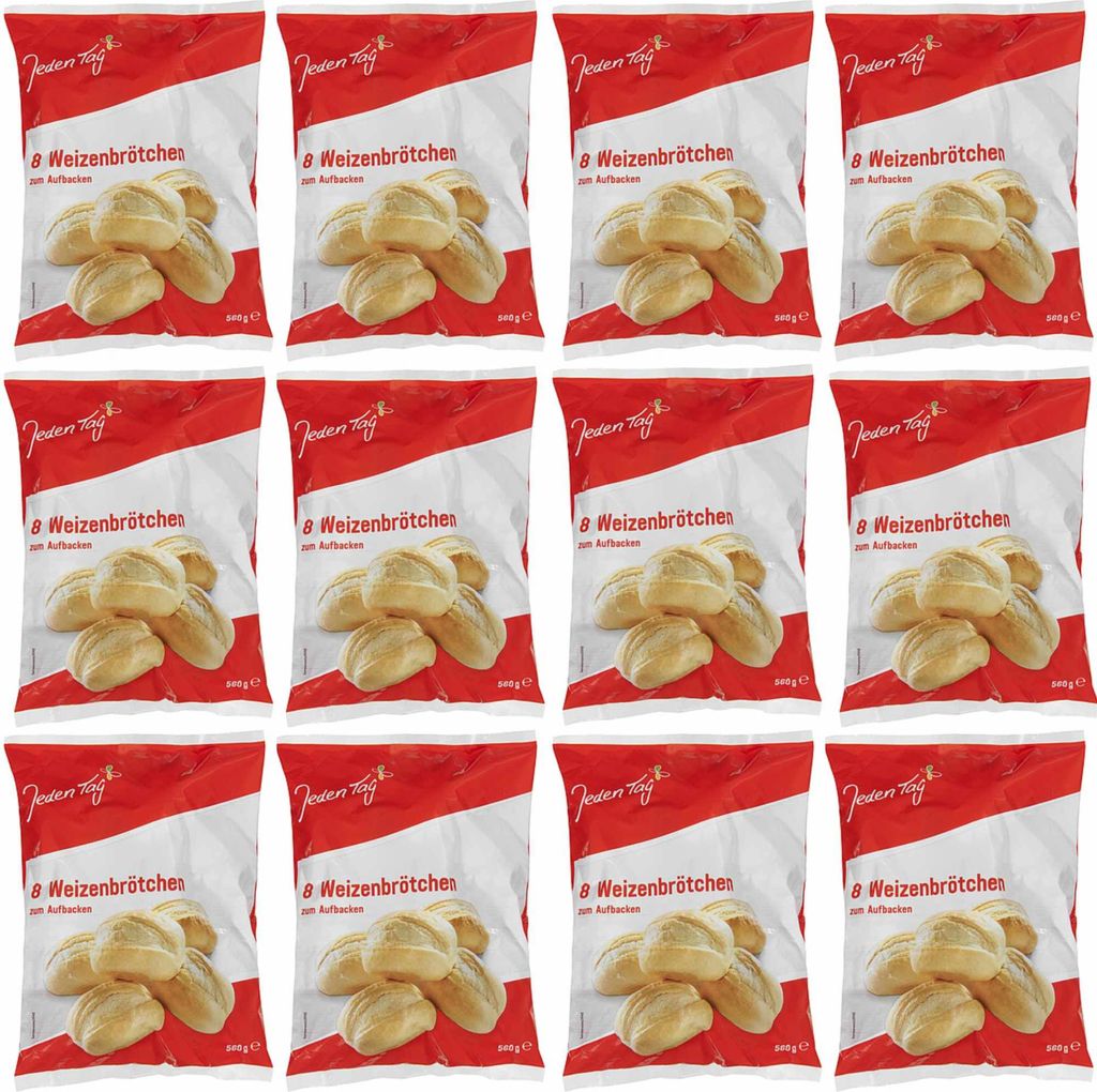 Jeden Tag Weizenbrötchen 8er zum Aufbacken (12x560g Produktbild 