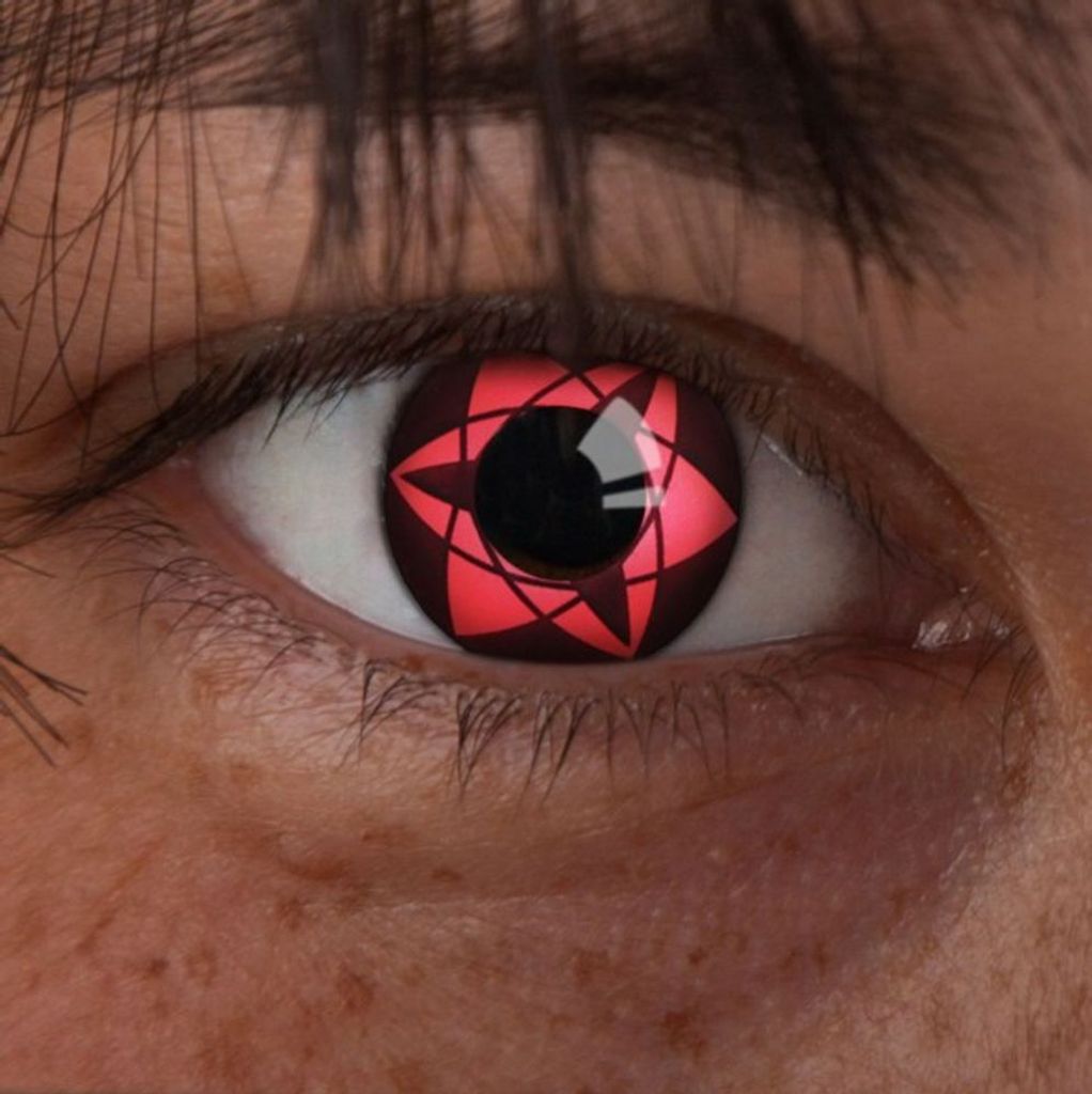 aricona Farbige Kontaktlinsen Cosplay Rot Mangekyo Sharingan Crazy