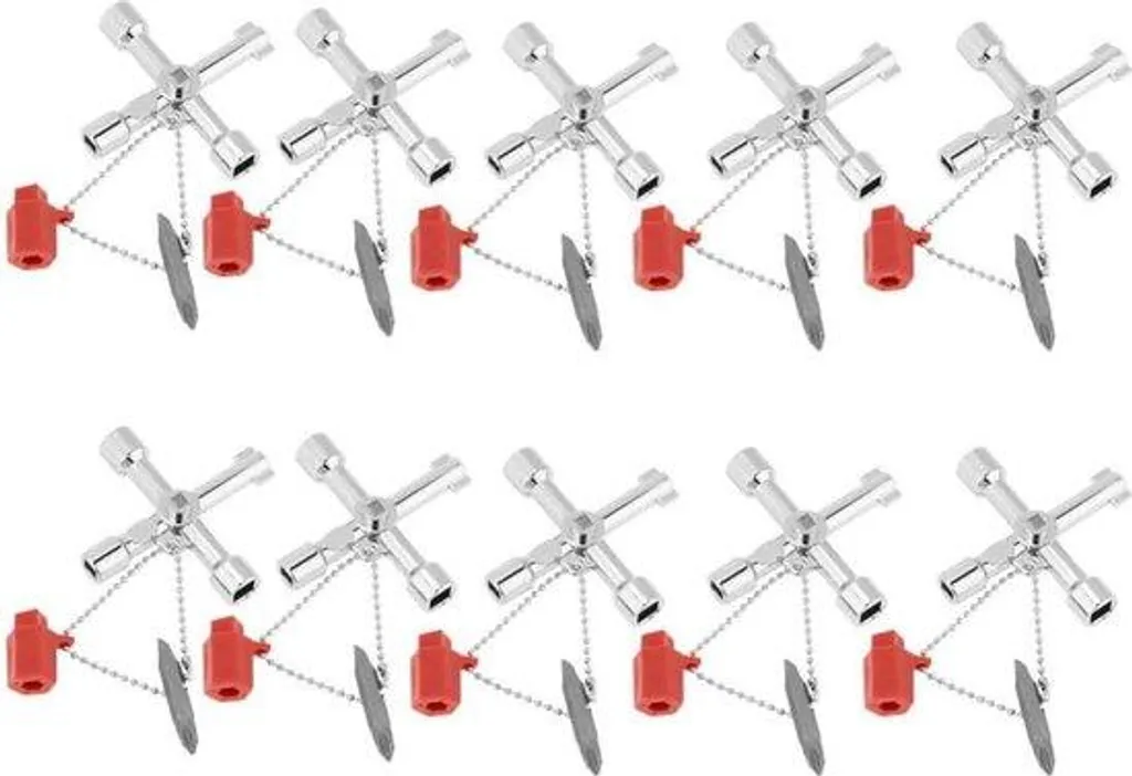 Série de 10 clés à molette en acier robuste pour outillage universel