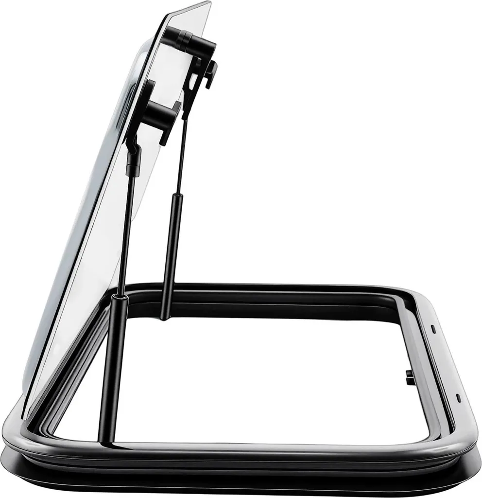 Fenêtre à projection 700x400 mm pour caravane et fourgon avec store noir