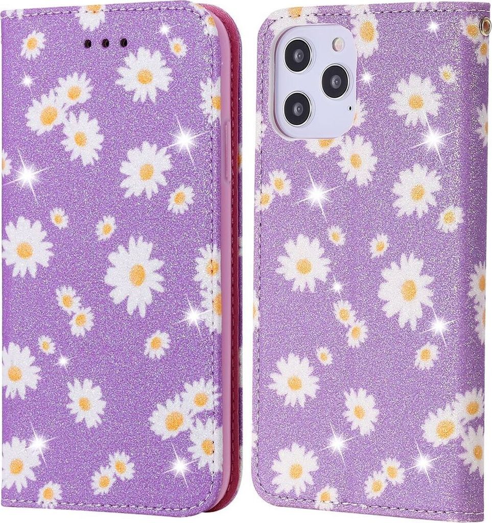 König Design Hülle kompatibel mit Apple iPhone 12 Pro Max Kunstleder Handyhülle - Handy Case Violett