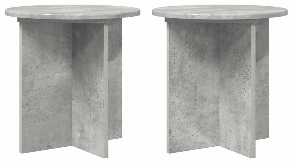 Support de fleurs gris béton 40 cm lot de 2 en aggloméré haute qualité