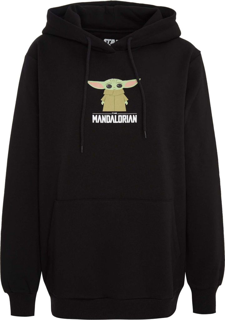 Recovered Hoodie Star Wars The Mandalorian Baby Yoda im zeitlosen Design Black L