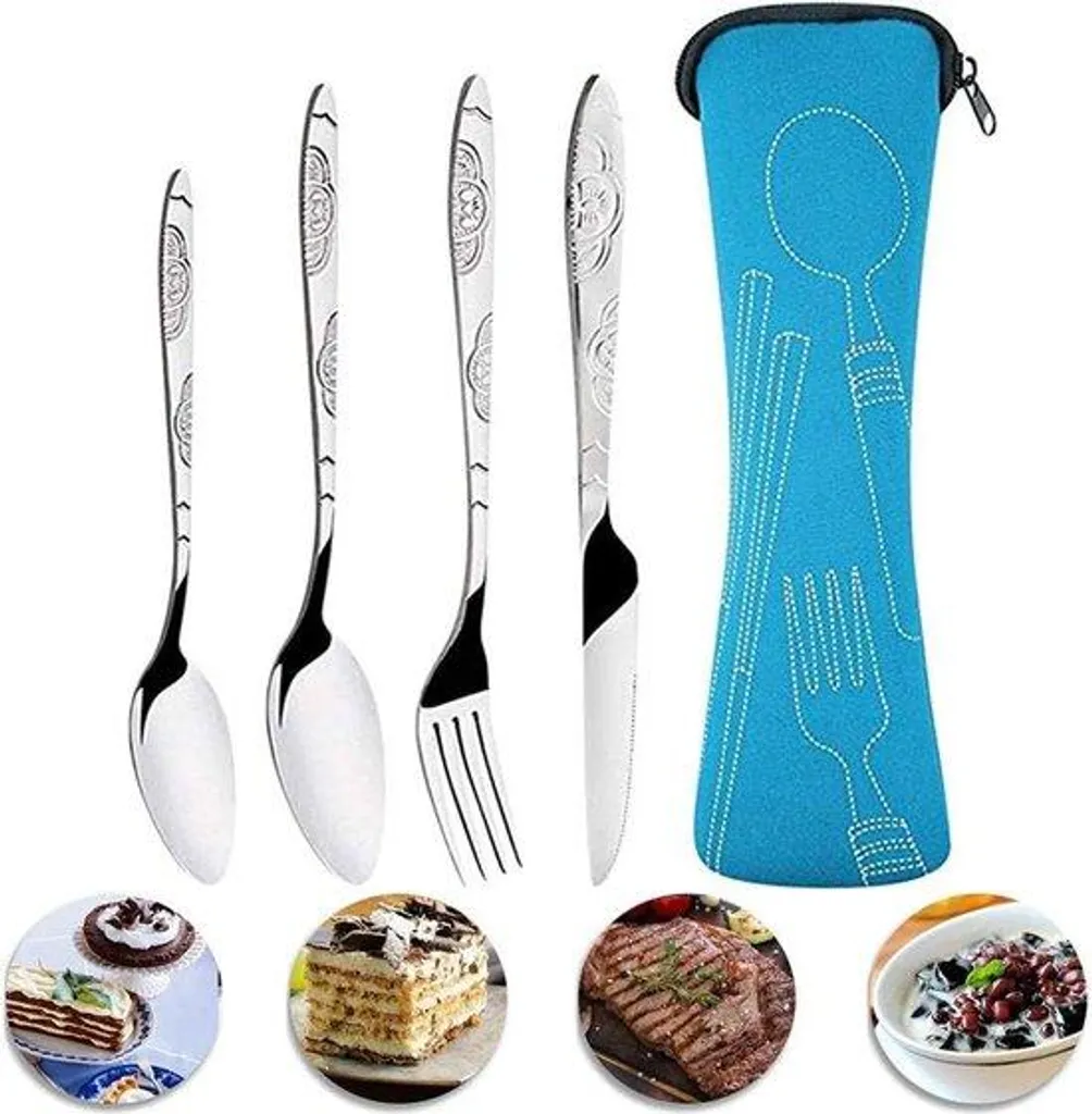 Set de couverts en acier inoxydable 24 pièces, série robuste et léger