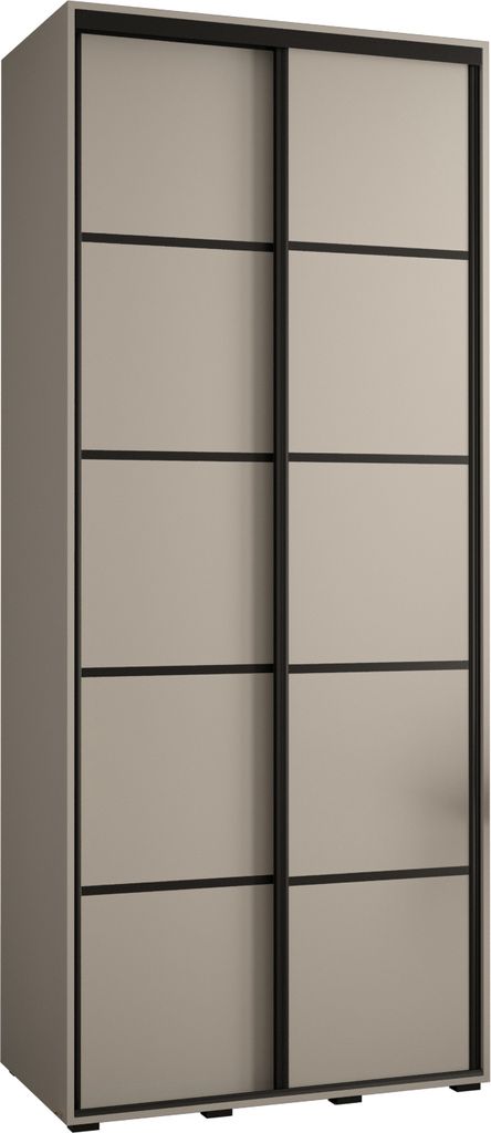 Kryspol Dakota 4 Schrank, zwei Türen - 235,2x110x45cm - Kaschmir Schwarz