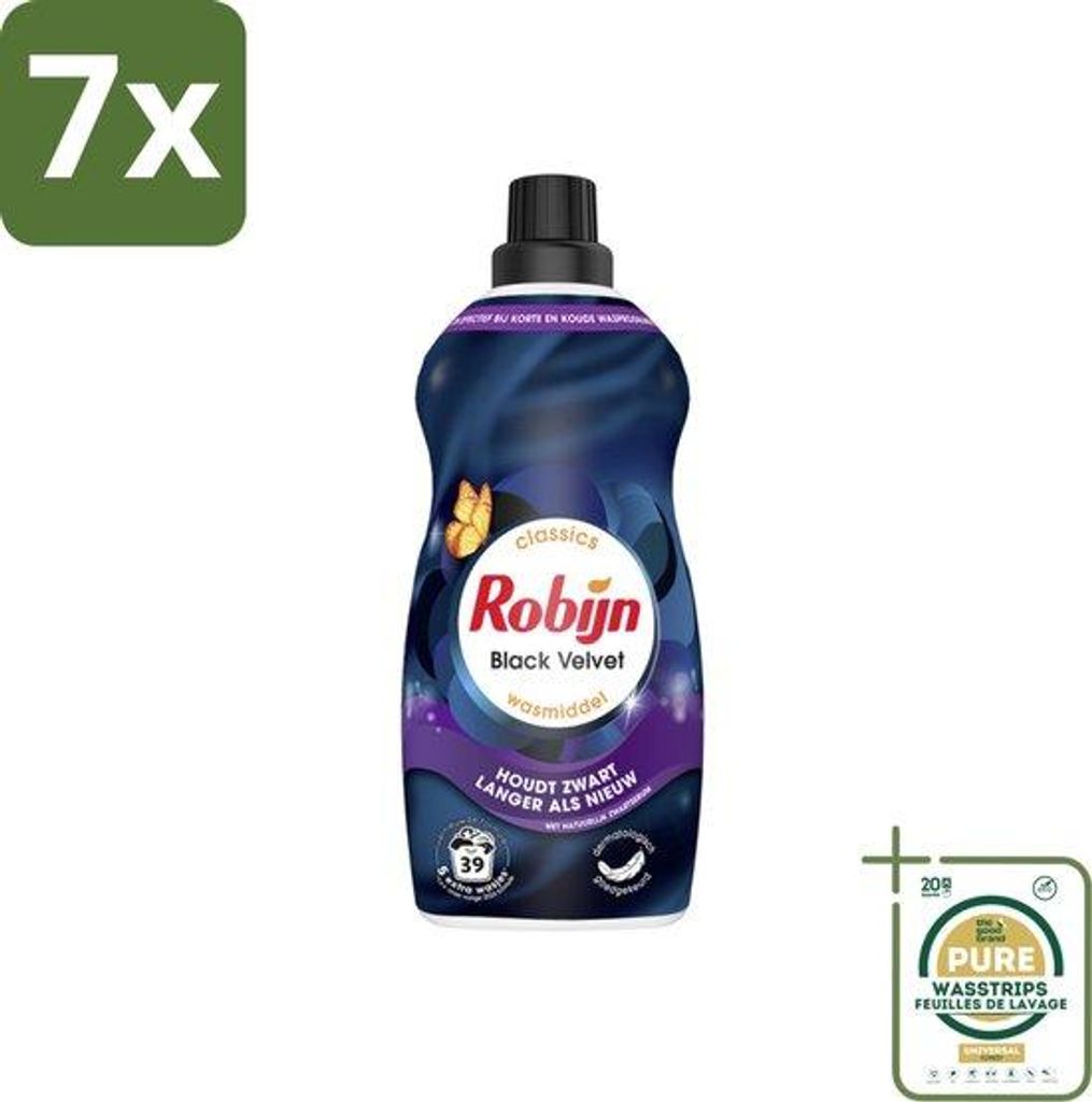 7 x Vloeibaar Wasmiddel in Black Velvet - 1,19 L - Produktbild 