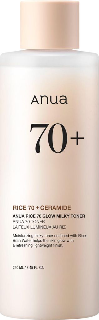 A product shot of a skincare toner bottle.