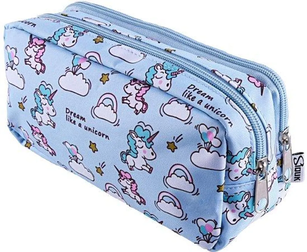 Étui Licorne grande capacité avec double cordon pour filles et garçons