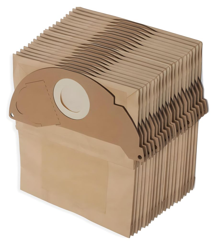 A stack of brown paper vacuum cleaner bags.