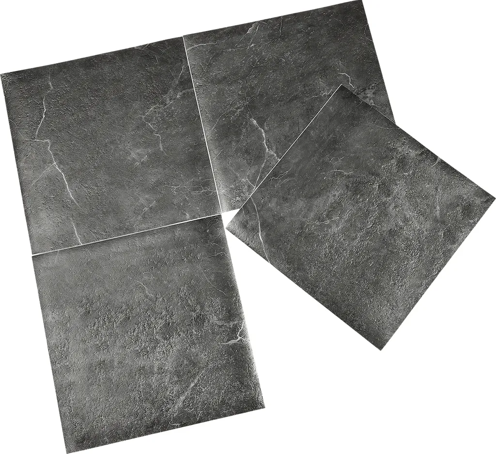 Dalle de Sol PVC Adhésive Salon et Couloir - Revêtement 32 Carreaux