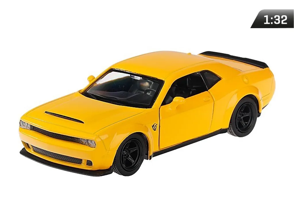 Cadeau passionné Dodge Challenger SRT 1:32 RMZ miniature de sport jaune vif