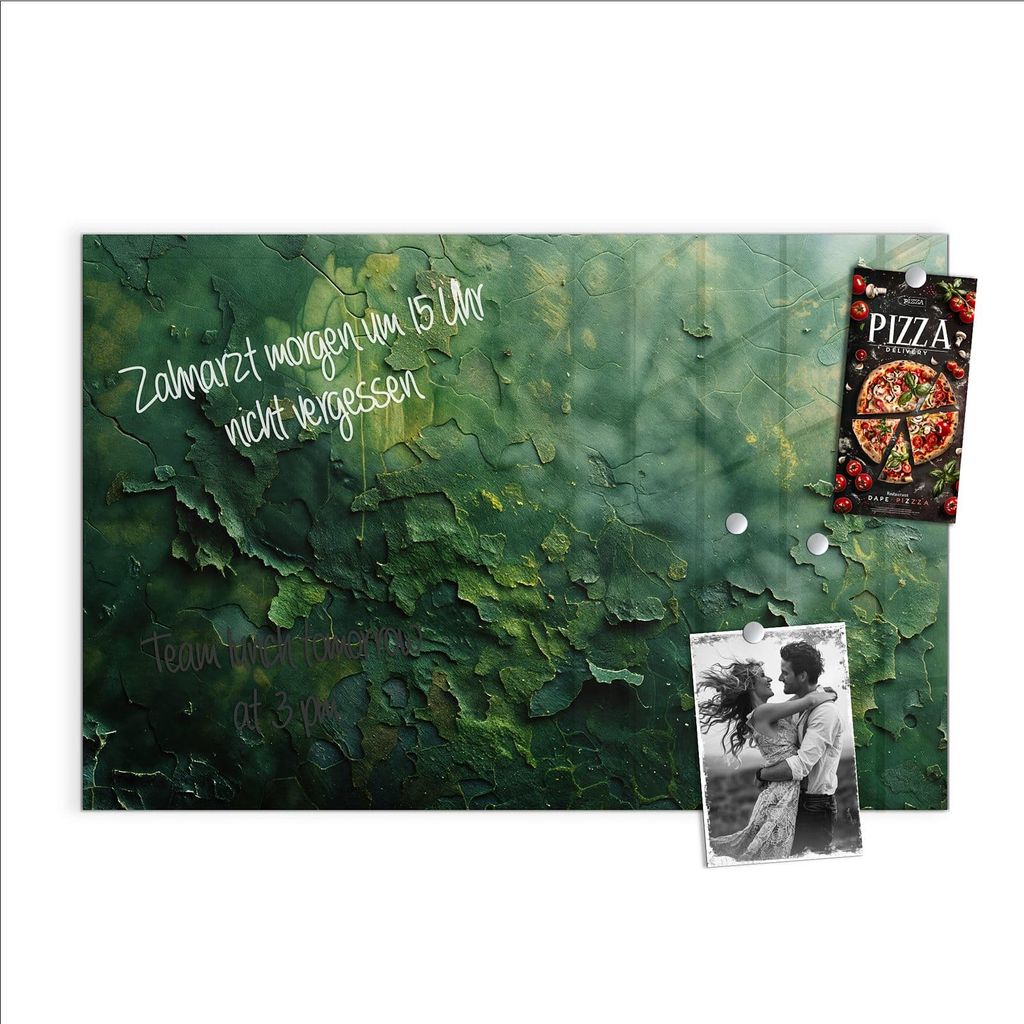 Magnettafel 90x60cm Pinnwand Whiteboard beschreibbar - Verwitterte Oberfläche