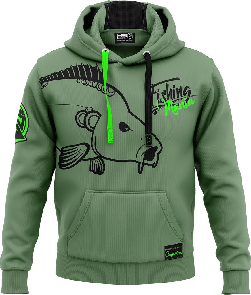 HOTSPOT DESIGN Carpfishing Mania, XXXL, grün, Pullover, 010302206