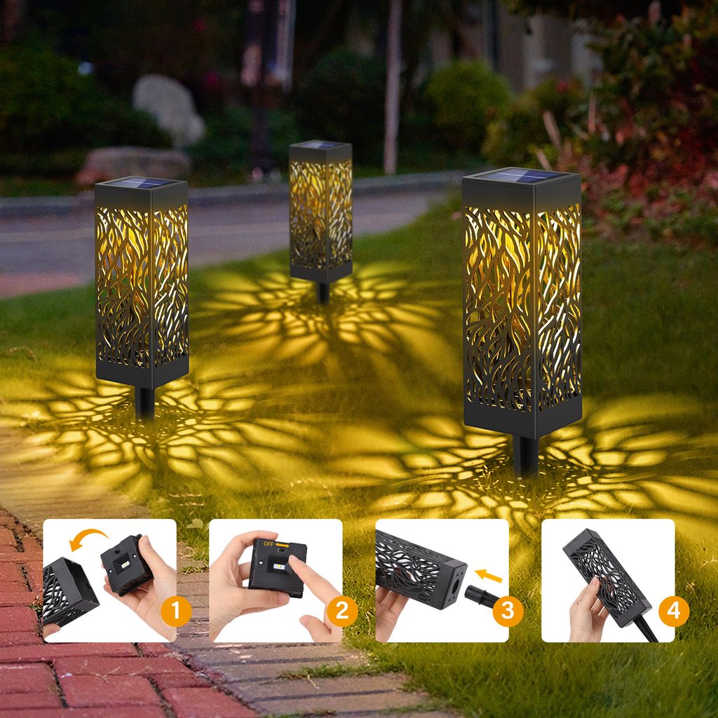 Speed 12x LED Solarlampe Solarleuchte Gartenlicht Produktbild 5