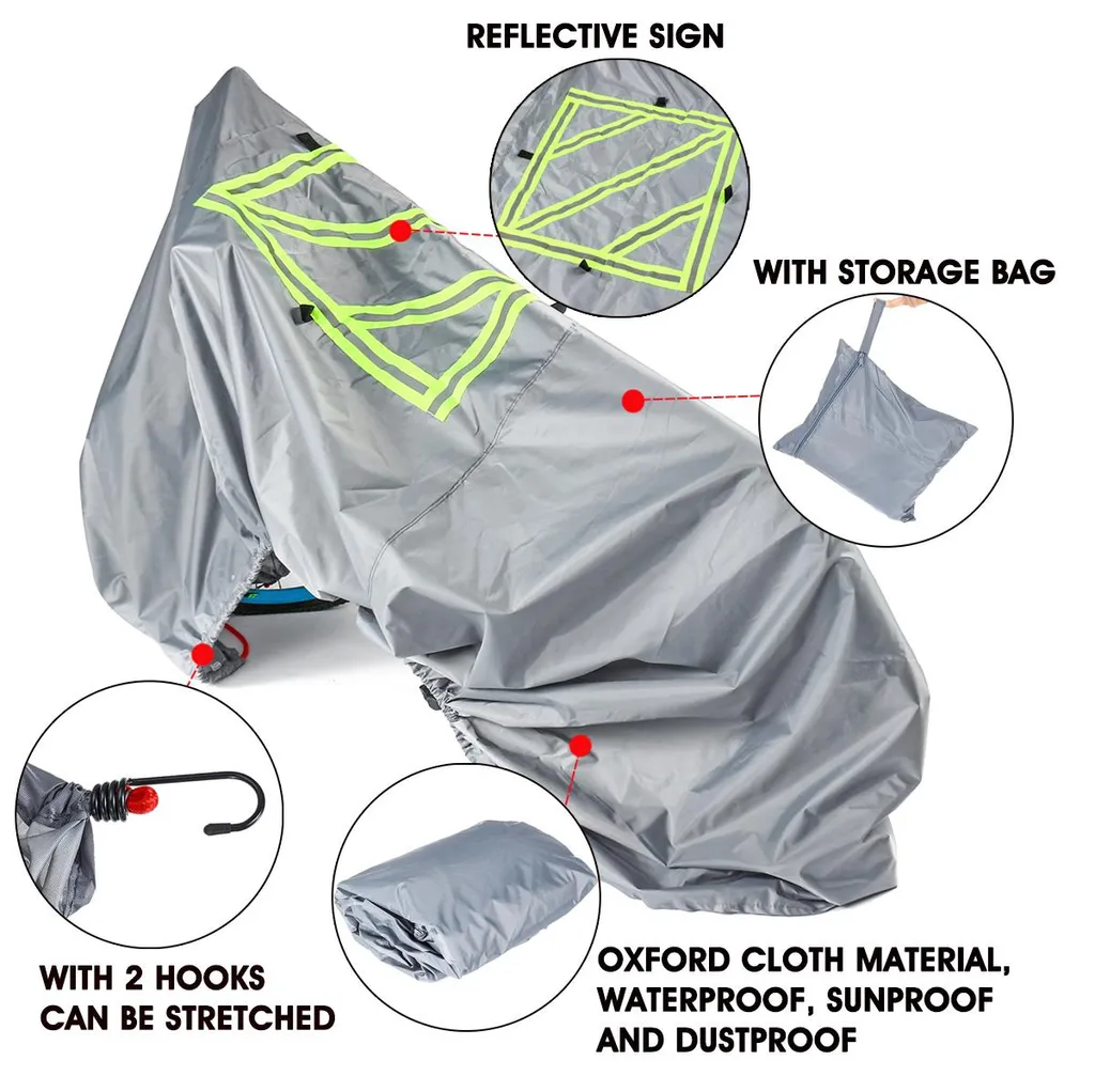 Bâche de protection vélo étanche et résistante avec visibilité nocturne - 3