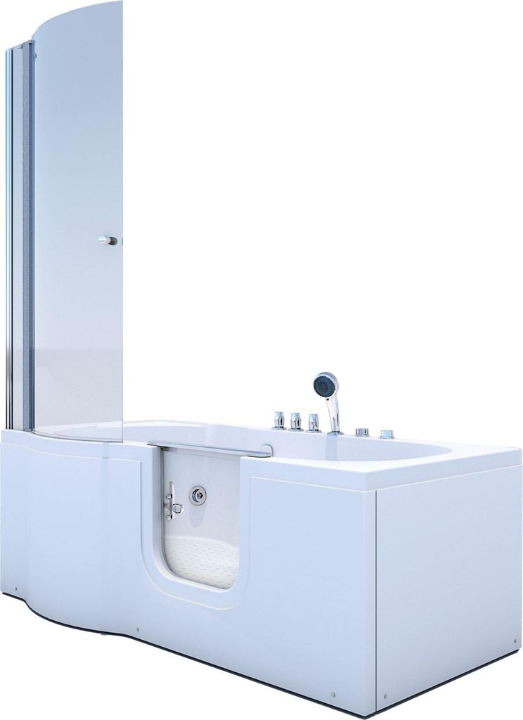Seniorendusche und Wanne mit Whirlpool S12D-TH-WP-R-EC Produktbild 
