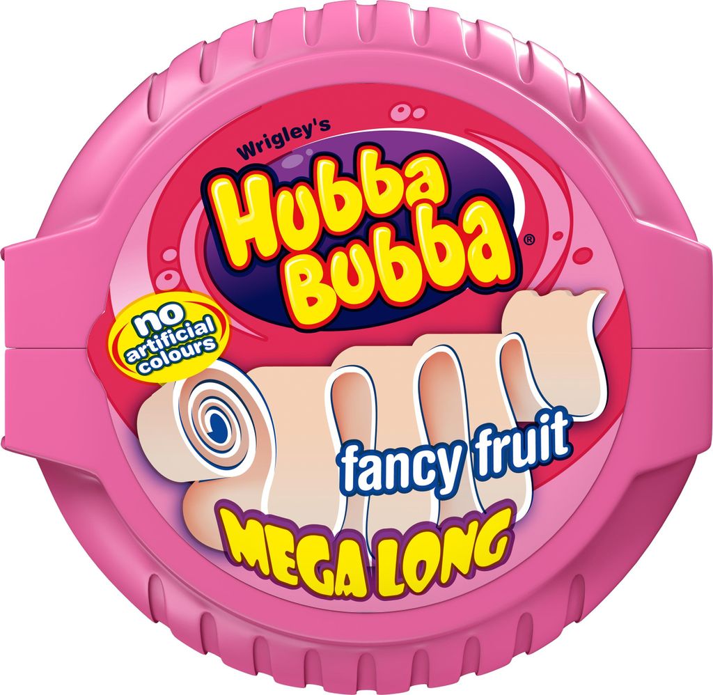 Hubba Bubba Bubble Tape Mega Long Fancy Fruit (12 x 56g) Produktbild 