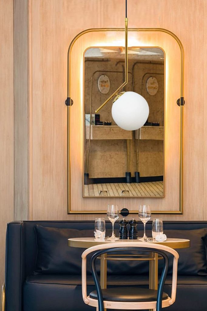 Hängelampe Gold Glas I Newrey I Modern Pendelleuchte Metall Produktbild 4