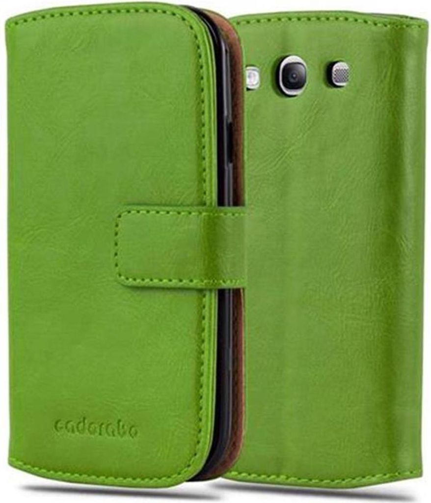 Cadorabo Hülle für Samsung Galaxy S3 / S3 NEO Schutzhülle in Grün Handyhülle Book Tasche Case Etui Luxury