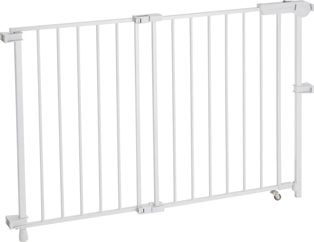 SucceBuy Cancelletto Sicurezza Bambini e Cani 75-109cm Bianco Regolabile