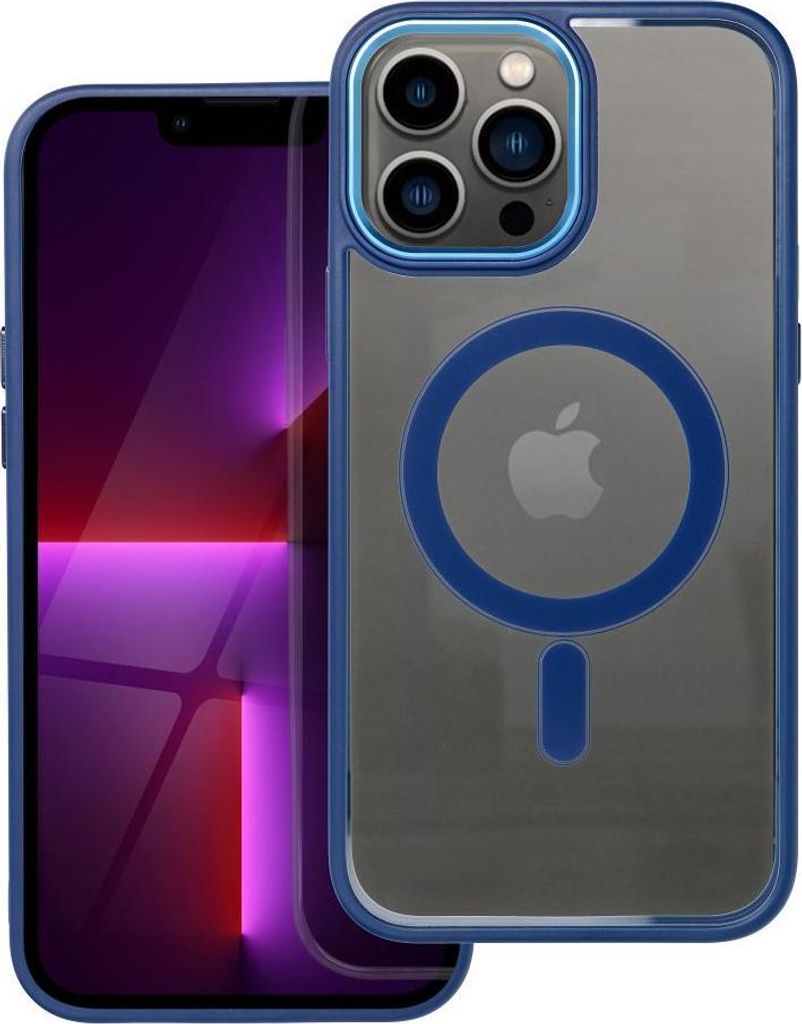 Case passend für iPhone 13 PRO MAX Color Edge Mag Cover kompatibel mit MagSafe blue