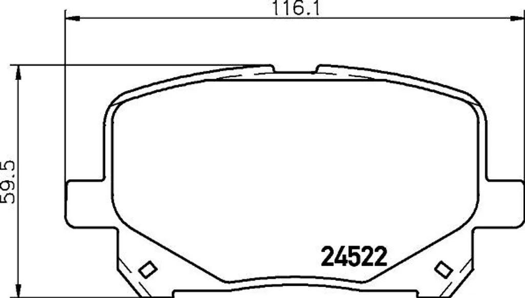 Jeu de plaquettes de frein avant pour Toyota Previa R3 modèle HELLA