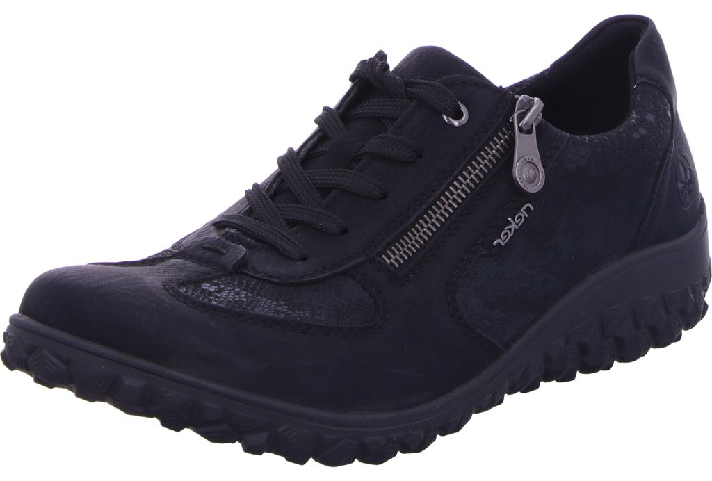 Rieker Damen Halbschuhe Schwarz - Extra Weit Image du produit 