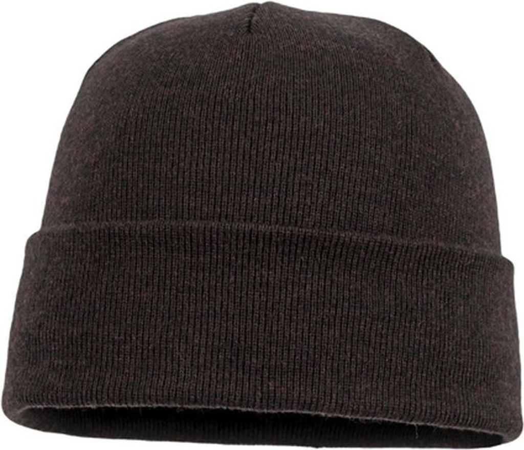 Balke XXL lässige Rollrand-Strickmütze aus 100% Wolle, braun, Gr. XXL