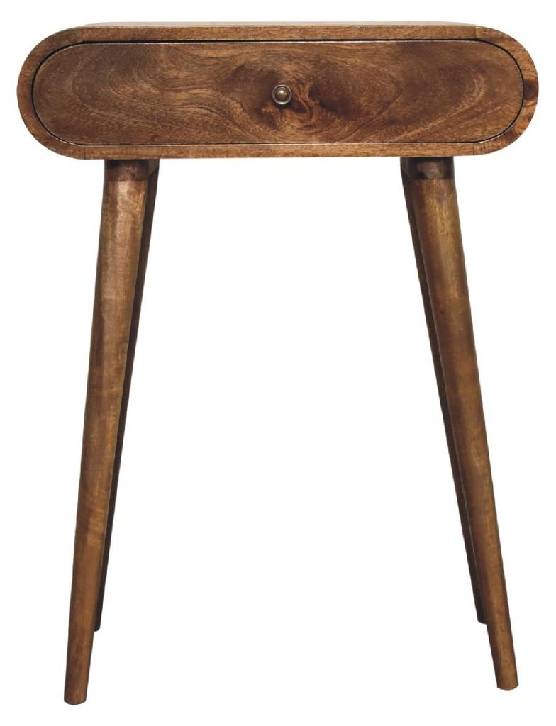 Artisan Furniture Mini-Konsole aus Massivholz in Grau, London-Stil