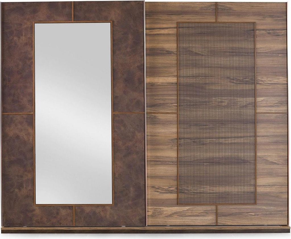 Kleiderschrank Schlafzimmerschrank Groß Holzschrank Holz Braun
