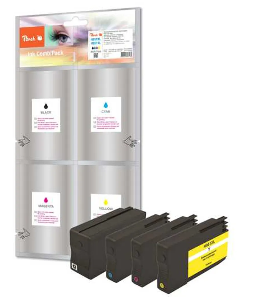Cartouches d'encre Peach PI300-411 PagePack pour imprimante jet d'encre
