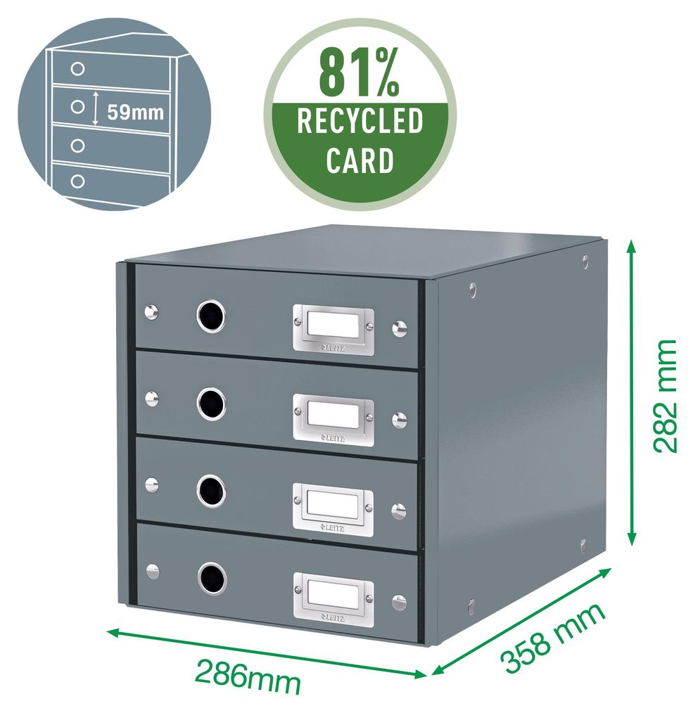 Leitz Click & Store, Weiß, Karton, 286 mm, 282 mm, 330 x Produktbild 