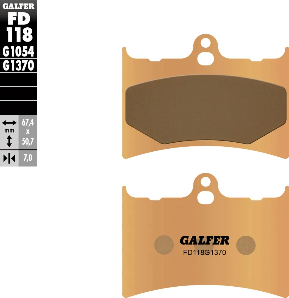 Plaquettes de frein Galfer FD118G1370 métal fritté pour Gilera Nordwest