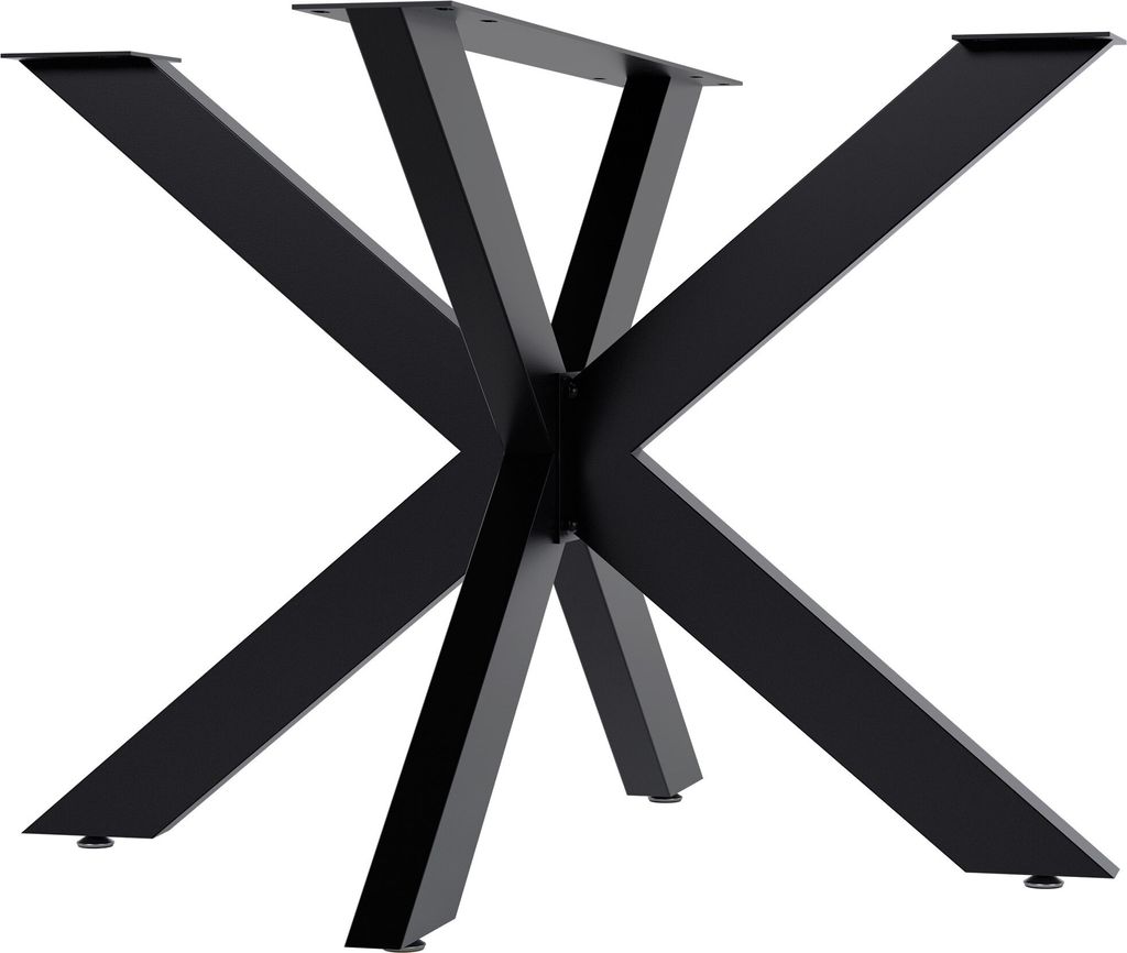 CLP Tischbeine Hardwick aus Stahl in Sternform Höhe 71 cm,schwarz 100x100x71 cm