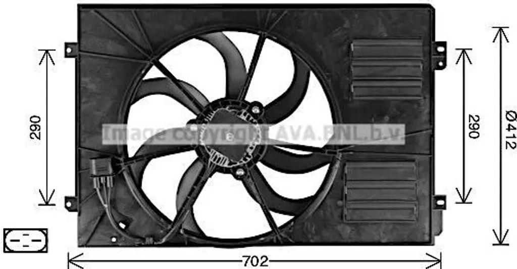 Ventilateur moteur pour VW Golf Jetta et Skoda Octavia - PRASCO AI7523 295mm