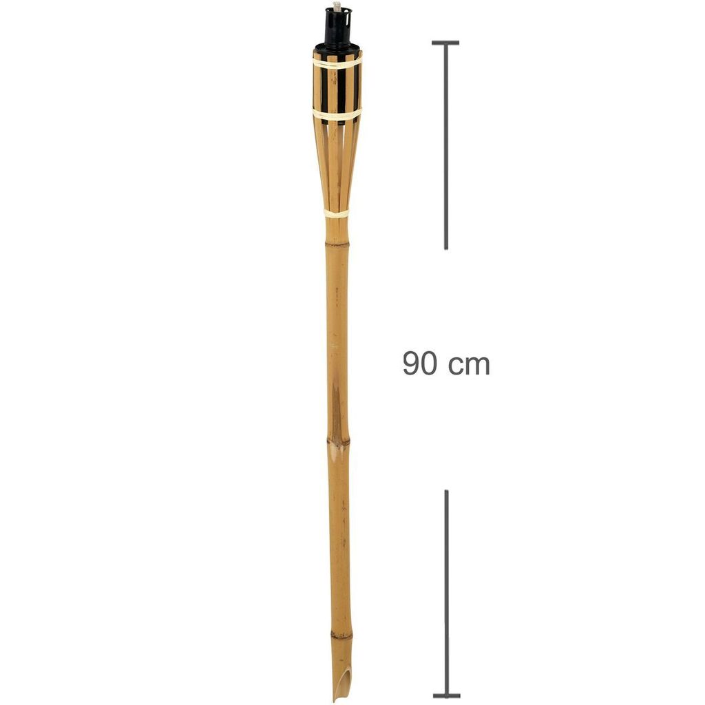 Bambusfackel 10 Stück Gartenfackeln mit Docht 90cm Produktbild 2