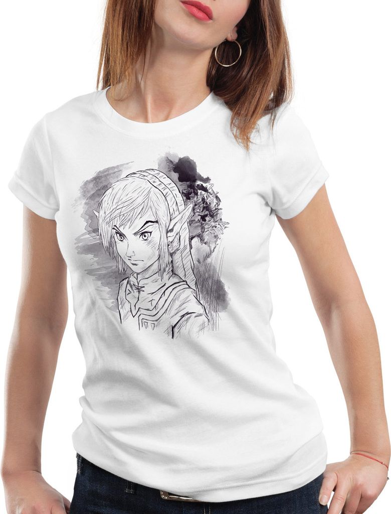 style3 Link Legend Damen T-Shirt, Farbe:Weiß, Größe:S