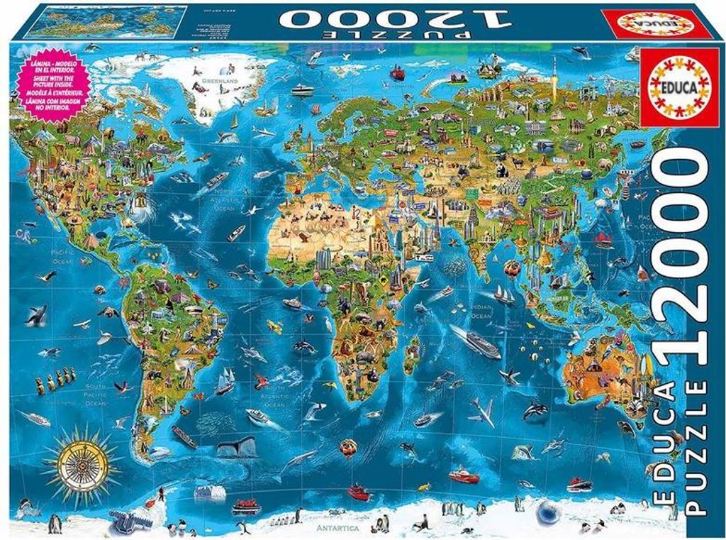 EDUCA Puzzle Merveilles du monde 12000 pièces Image du produit 