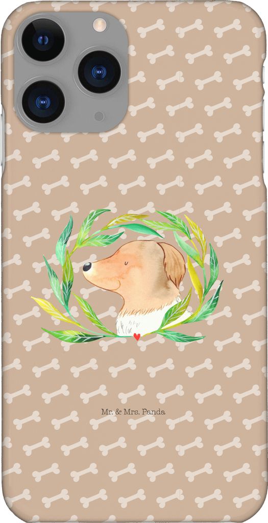 Mr. & Mrs. Panda Iphone 11 Pro Handyhülle Hund Blumen - Hundeglück - Geschenk, Hundekopf, Sprüche, Ranke, Hunde, Premium Kunststoff, Handy Case,...