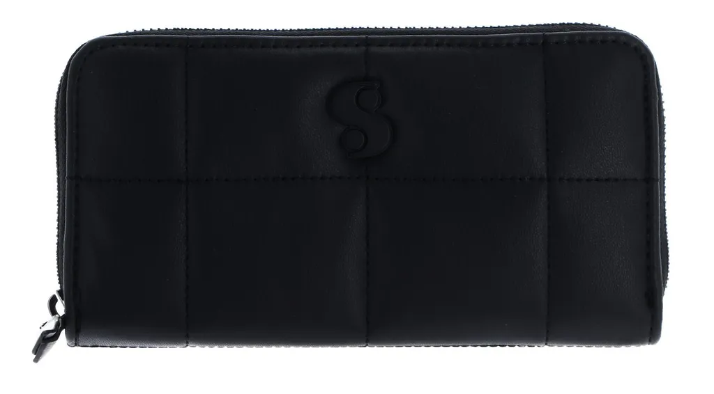 Porte-monnaie bicolore s.Oliver Wallet Grey Black avec multi-rangements - 3