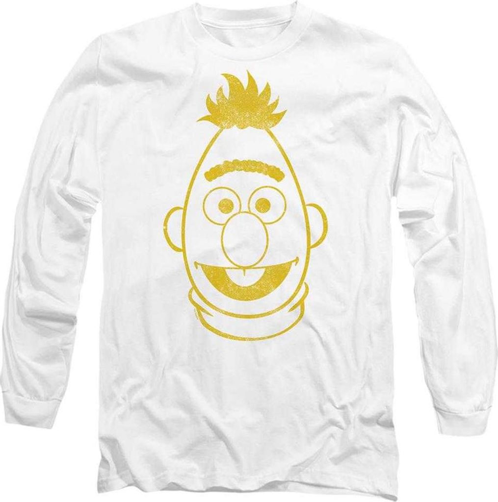 Sesame Street - T-Shirt für Herren/Damen Uni, Langärmlig TV28076 (S) (Weiß)