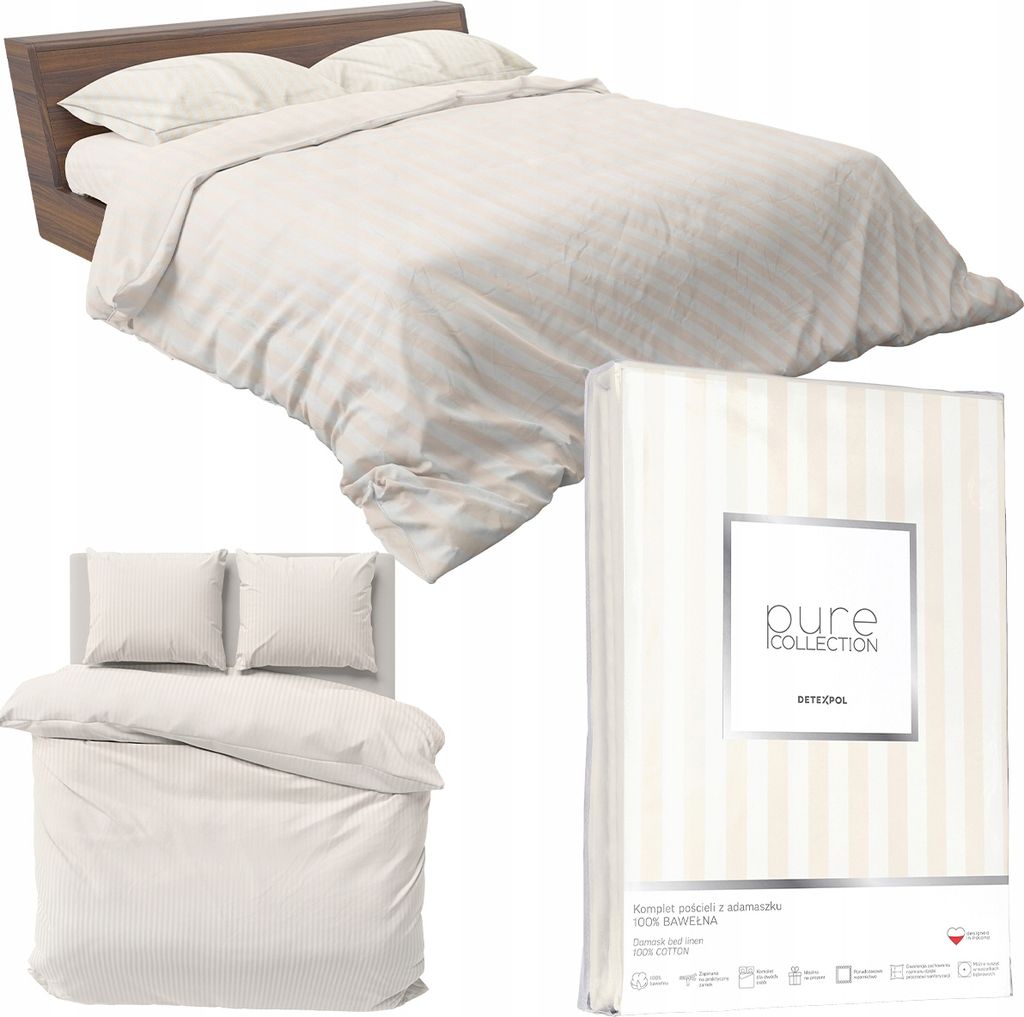 Deco4Home Bettwäsche Satin Pure | 160x200cm | Ecru Produktbild 